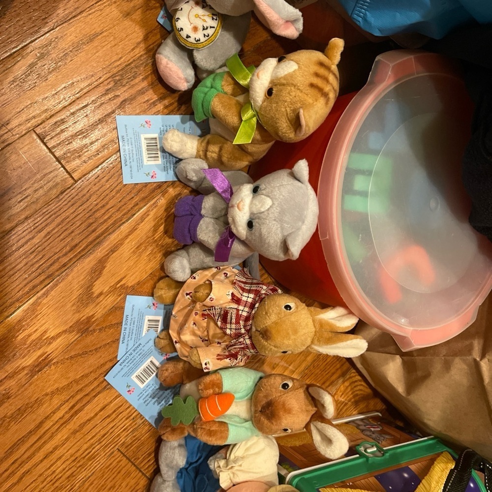 Lot of 6 CVS Exclusive 1998 Stuffins Easter Cottontail & Friends plush